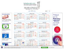 Tablet Screenshot of koledarcek.com